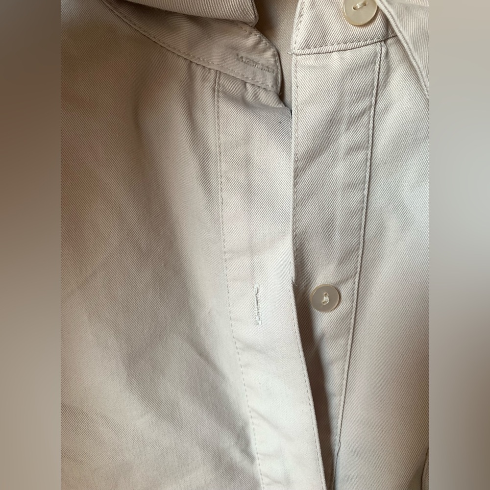 Bershka size medium beige / stone button down shirt - Picture 6 of 7